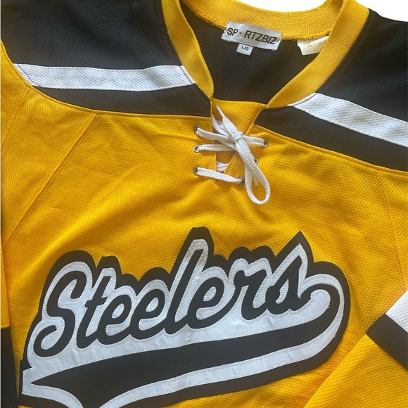 STEELERS #74 Sportzbiz Retro Hockey Jersey Men’s Large - Picture 2 of 3